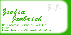 zsofia jambrich business card